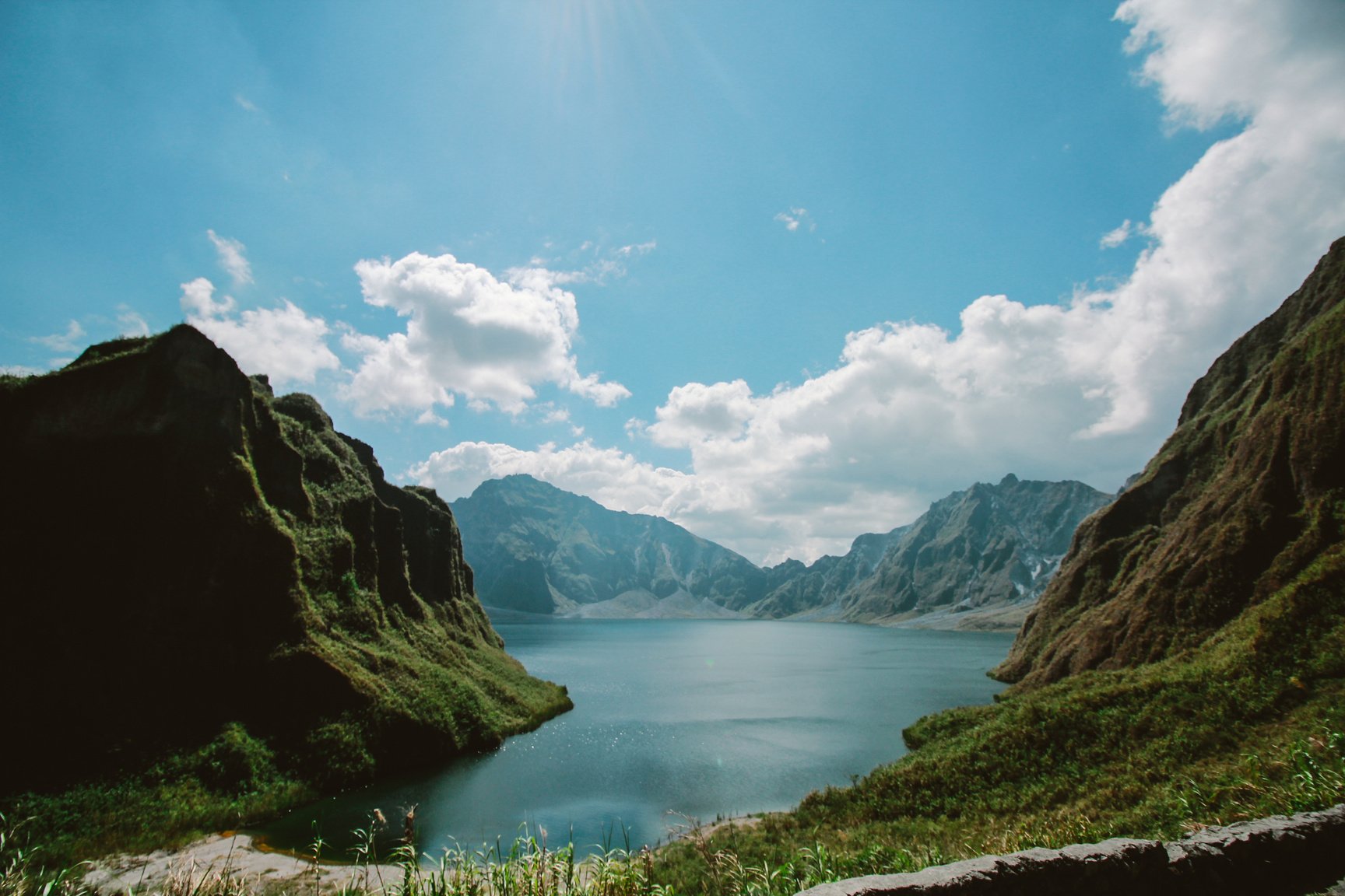 Photo of the Crater of  Mt. Pinatubo